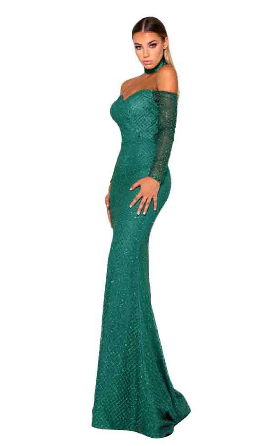 Portia and Scarlett Emerald Gown Dress - Image 16
