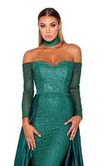 Portia and Scarlett Emerald Gown Dress - Image 18