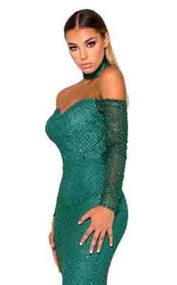 Portia and Scarlett Emerald Gown Dress - Image 19